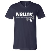 Autism Seeing The World From A Different Angle V-Neck T-Shirt