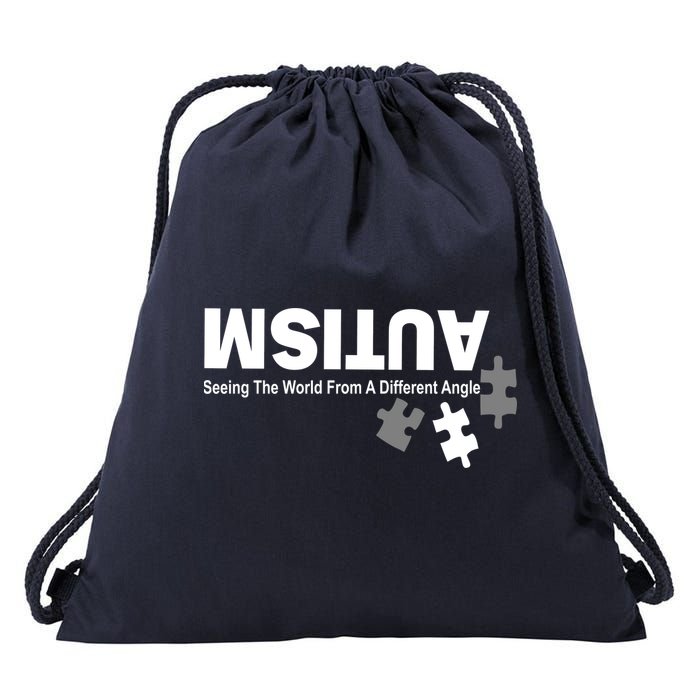 Autism Seeing The World From A Different Angle Drawstring Bag
