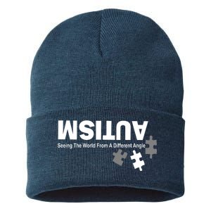 Autism Seeing The World From A Different Angle Sustainable Knit Beanie