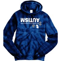 Autism Seeing The World From A Different Angle Tie Dye Hoodie