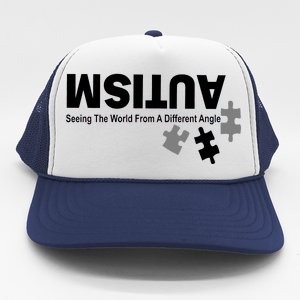 Autism Seeing The World From A Different Angle Trucker Hat