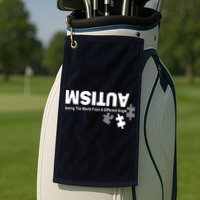 Autism Seeing The World From A Different Angle Golf Towel