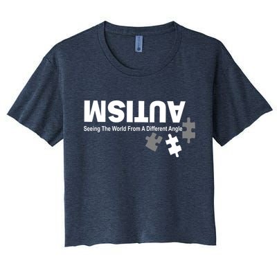 Autism Seeing The World From A Different Angle Crop Top
