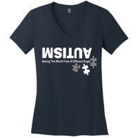 Autism Seeing The World From A Different Angle Women's V-Neck T-Shirt
