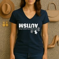 Autism Seeing The World From A Different Angle Women's V-Neck T-Shirt