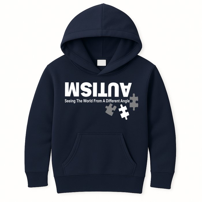 Autism Seeing The World From A Different Angle Kids Hoodie