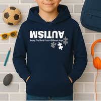Autism Seeing The World From A Different Angle Kids Hoodie
