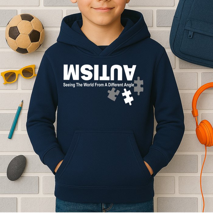 Autism Seeing The World From A Different Angle Kids Hoodie