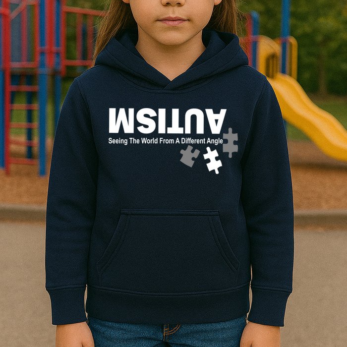 Autism Seeing The World From A Different Angle Kids Hoodie