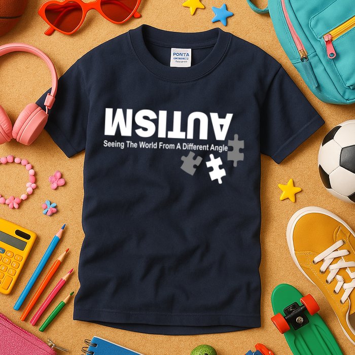 Autism Seeing The World From A Different Angle Kids T-Shirt