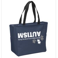 Autism Seeing The World From A Different Angle Zip Tote Bag