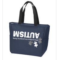 Autism Seeing The World From A Different Angle Zip Tote Bag