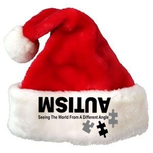 Autism Seeing The World From A Different Angle Premium Christmas Santa Hat