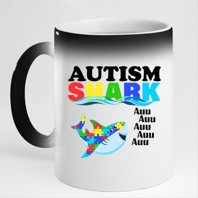 Autism Shark 11oz Black Color Changing Mug