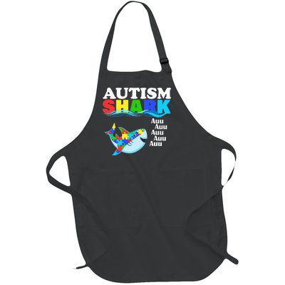 Autism Shark Full-Length Apron With Pockets