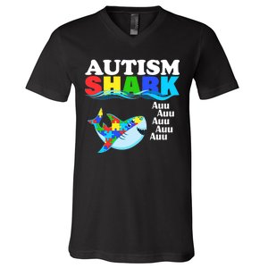 Autism Shark V-Neck T-Shirt