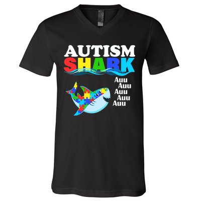 Autism Shark V-Neck T-Shirt