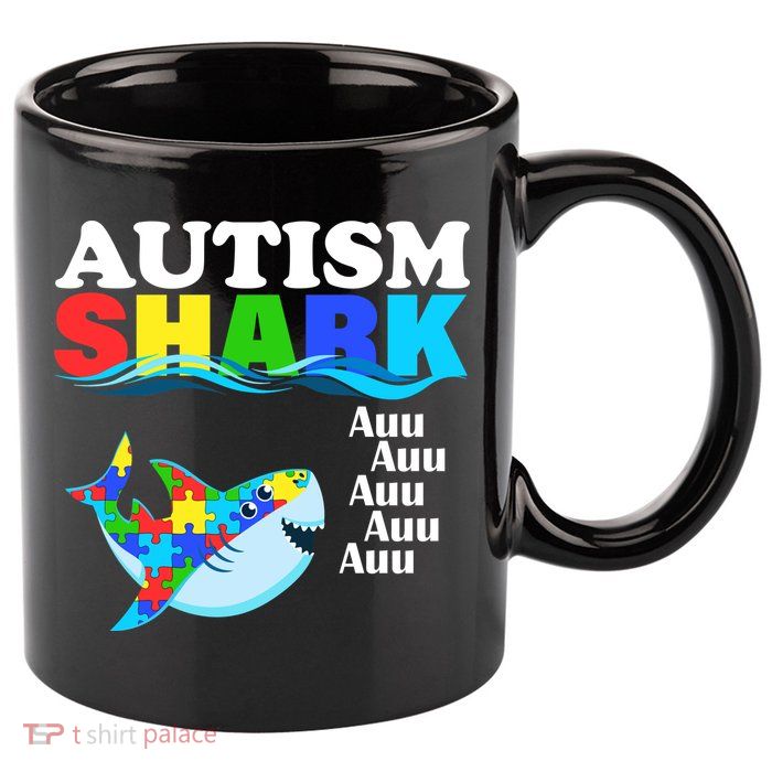 Autism Shark 11oz C Handle Ceramic Mug