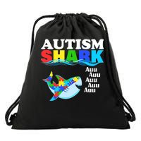 Autism Shark Drawstring Bag