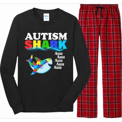 Autism Shark Long Sleeve Pajama Set