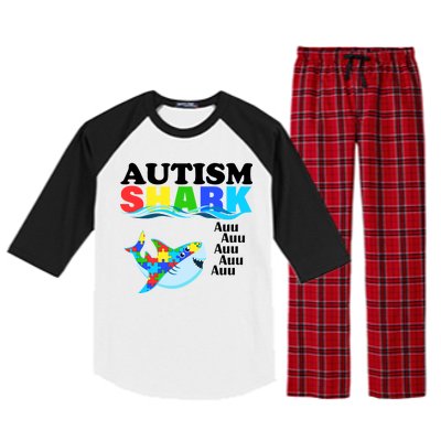 Autism Shark Raglan Sleeve Pajama Set