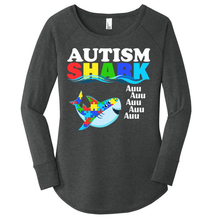 Autism Shark Women's Perfect Tri Tunic Long Sleeve Shirt