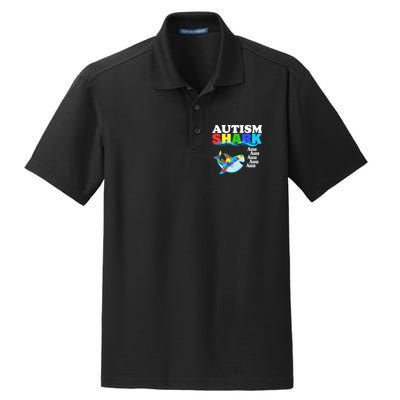 Autism Shark Dry Zone Grid Polo