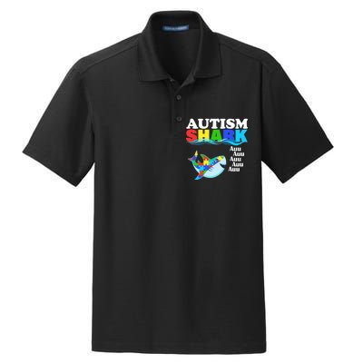 Autism Shark Dry Zone Grid Polo