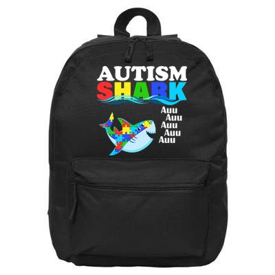 Autism Shark 16 in Basic Backpack