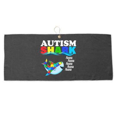 Autism Shark Large Microfiber Waffle Golf Towel