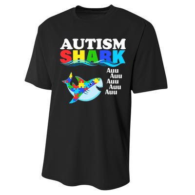 Autism Shark Performance Sprint T-Shirt