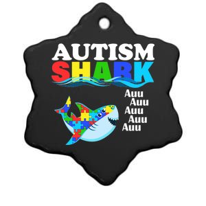 Autism Shark Ceramic Star Ornament