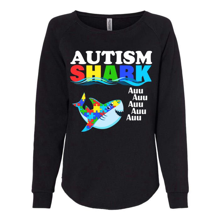 Autism Shark Womens California Wash Sweatshirt