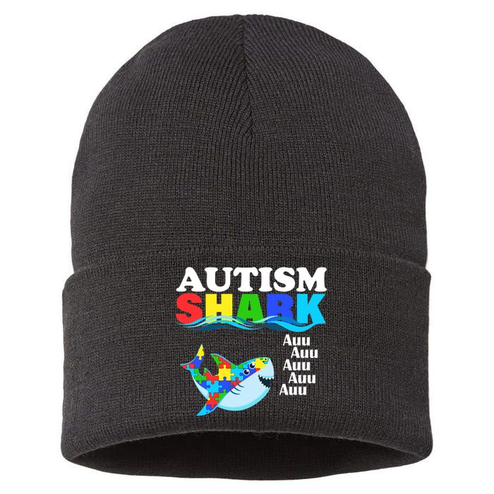 Autism Shark Sustainable Knit Beanie