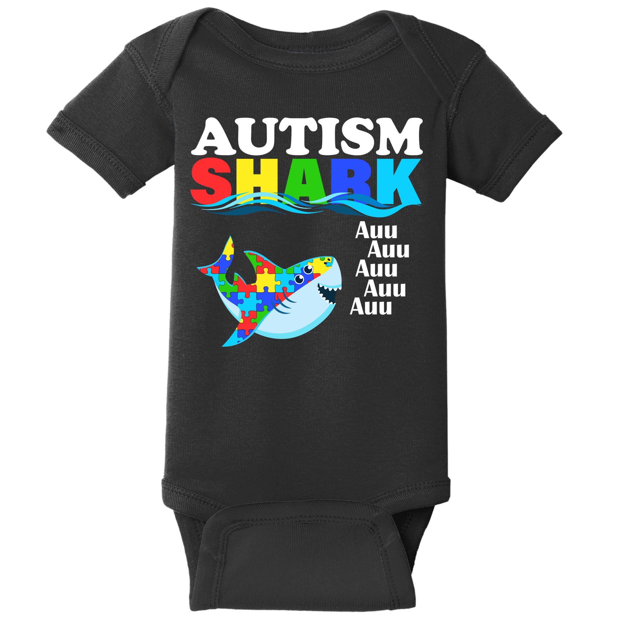 Autism Shark Baby Bodysuit