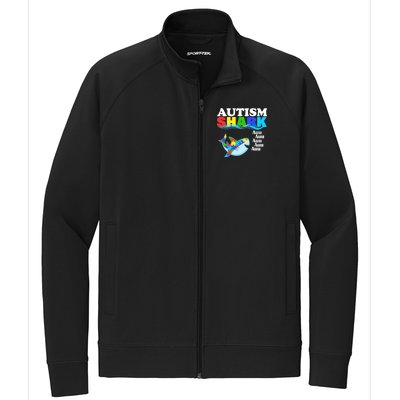 Autism Shark Stretch Full-Zip Cadet Jacket