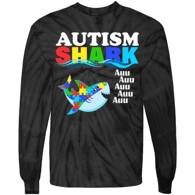 Autism Shark Tie-Dye Long Sleeve Shirt