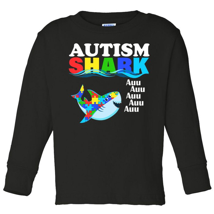 Autism Shark Toddler Long Sleeve Shirt