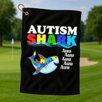 Autism Shark Golf Towel