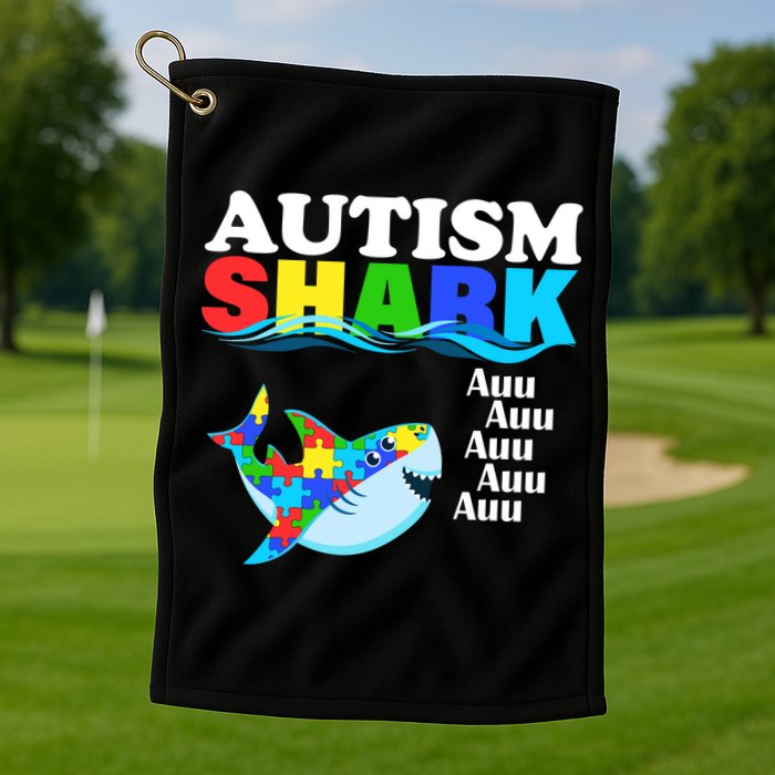 Autism Shark Golf Towel