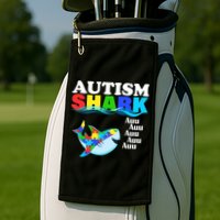 Autism Shark Golf Towel