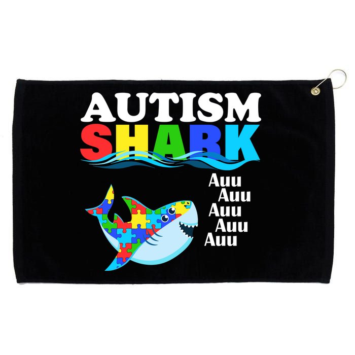 Autism Shark Grommeted Golf Towel