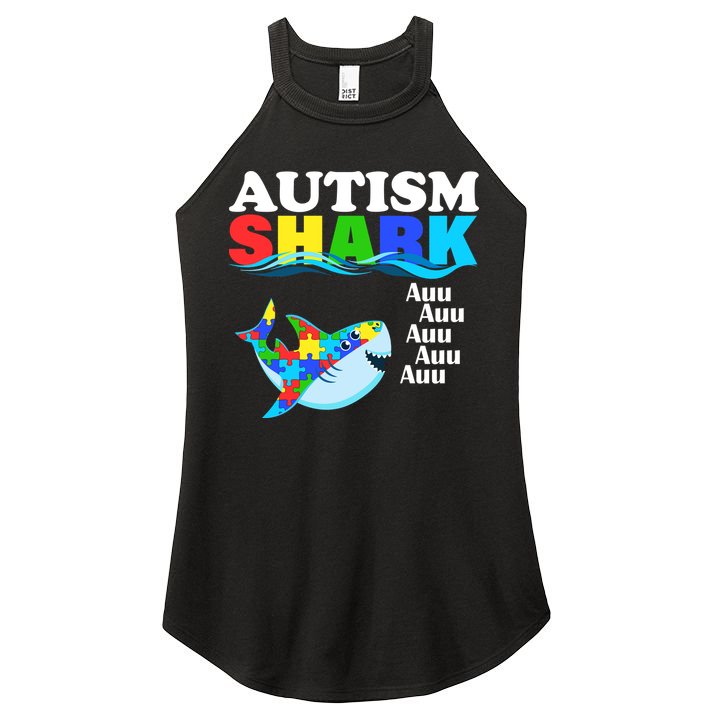 Autism Shark Women's Perfect Tri Rocker Tank