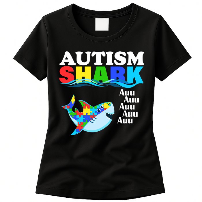 Autism Shark Womens T-Shirt