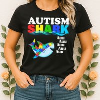 Autism Shark Womens T-Shirt