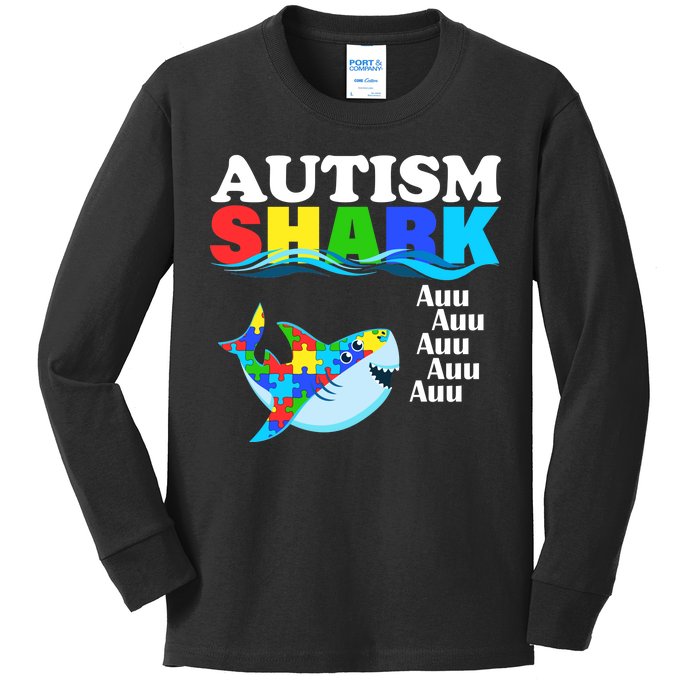 Autism Shark Kids Long Sleeve Shirt