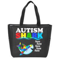 Autism Shark Zip Tote Bag