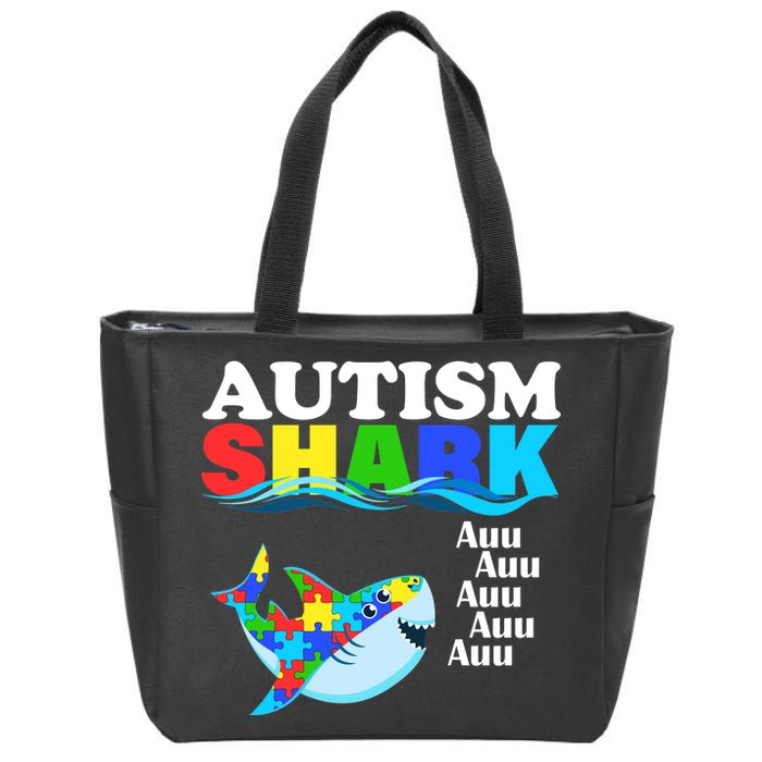 Autism Shark Zip Tote Bag