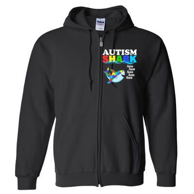 Autism Shark Full Zip Hoodie