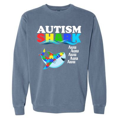 Autism Shark Garment-Dyed Sweatshirt